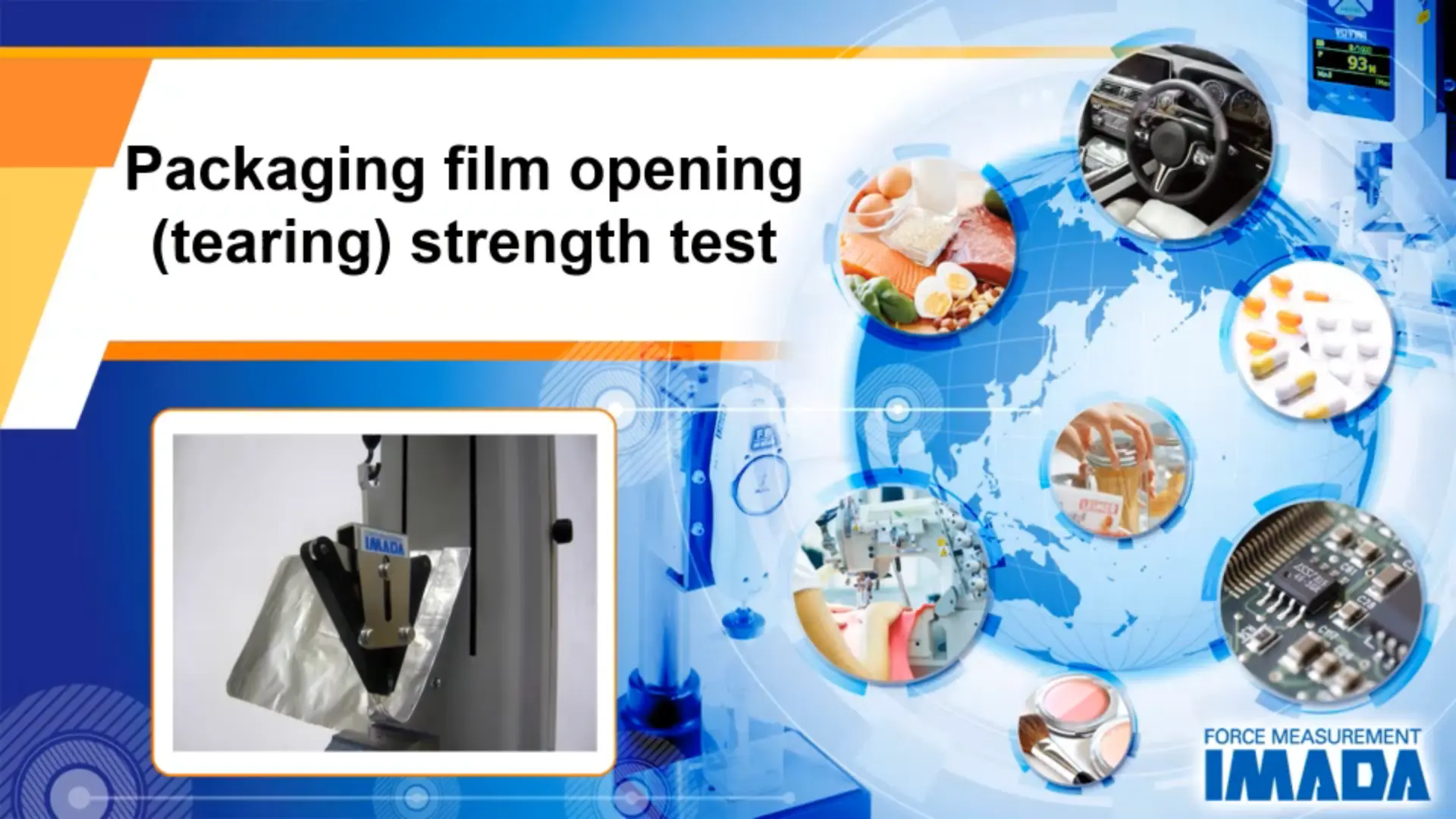 Packaging film opening (tearing) strength test